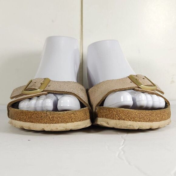 Birkenstock Women's Madrid EU 38 US 7 Light Pink Birko-Flor Slide Sandals Shoes - Picture 4 of 14